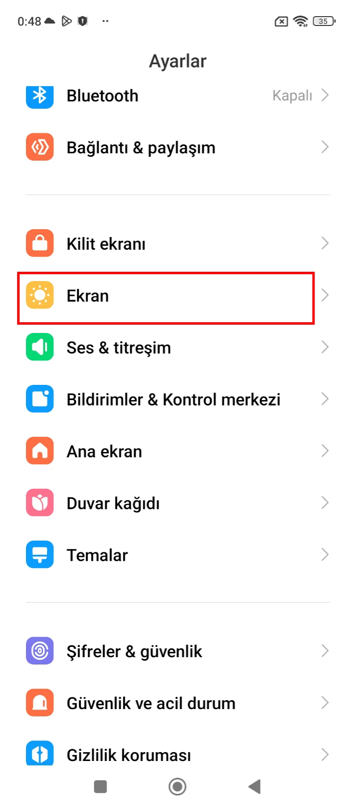 xiaomi karanlık mod