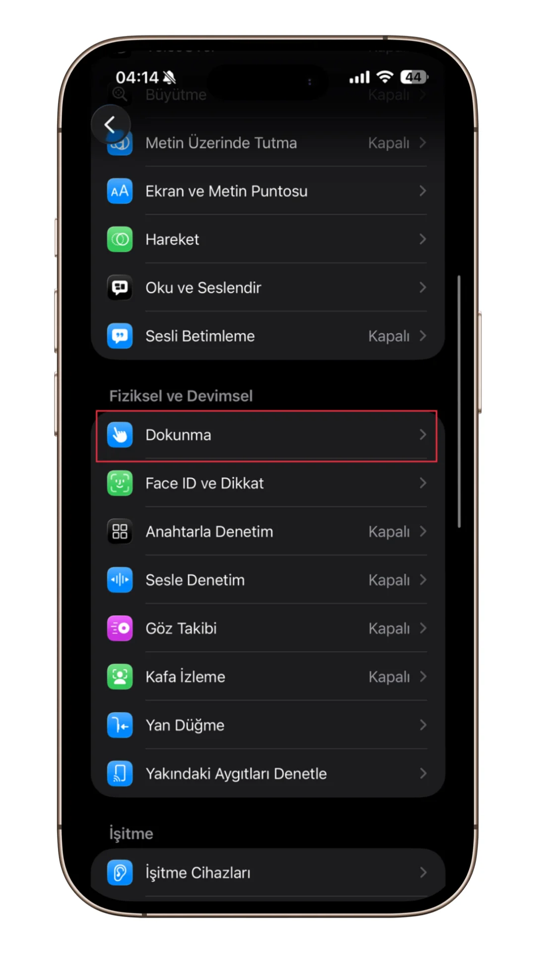 iphone ulaşılabilirlik
