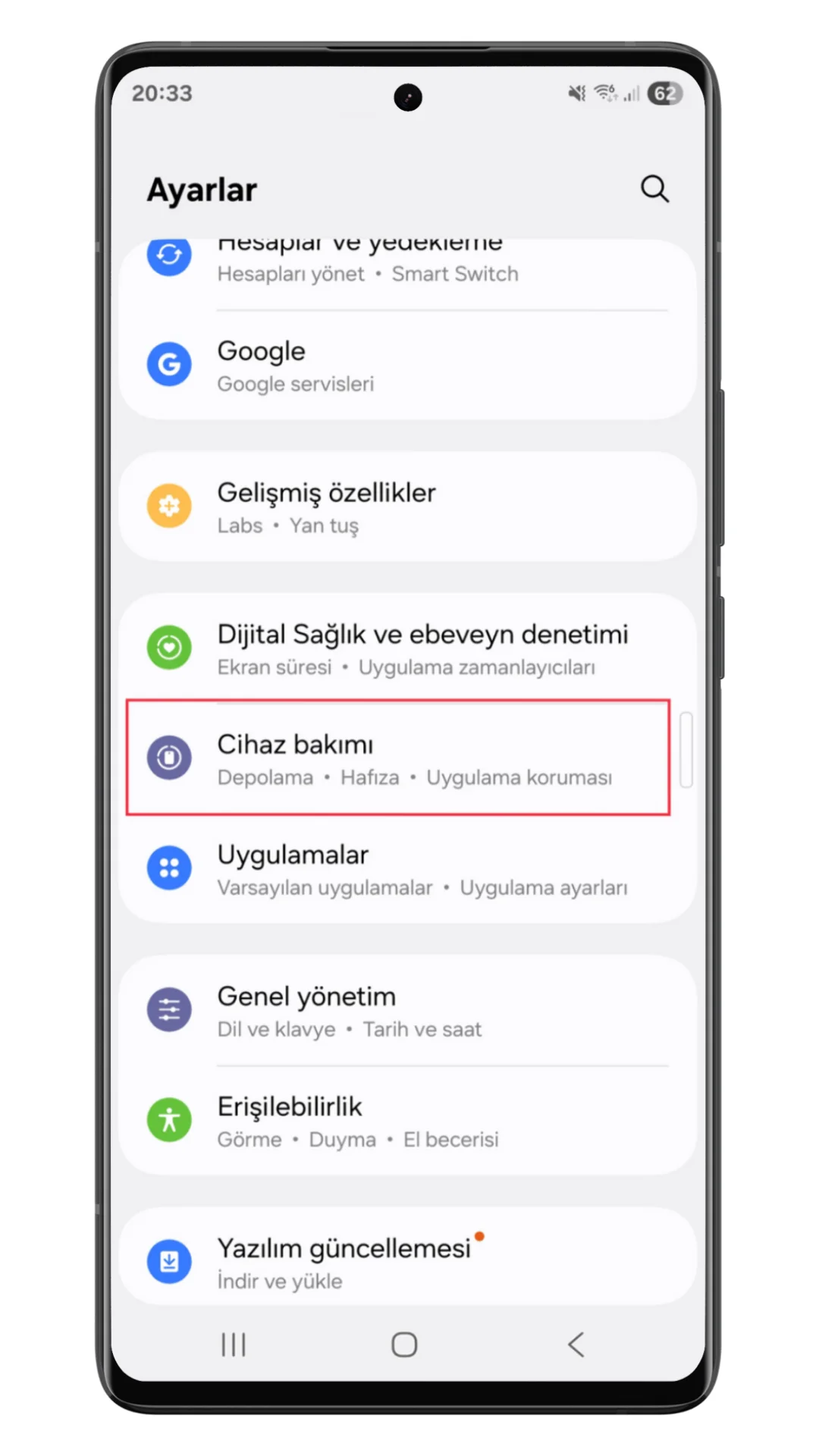 samsung performans profili