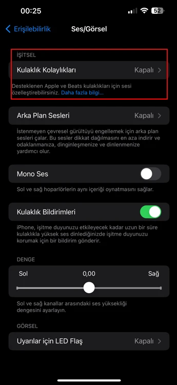 iPhone Kulaklık Ses Seviyesi Arttırma