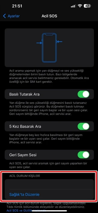 Acil Durumlar İçin Yapılması Gereken iPhone Ayarları