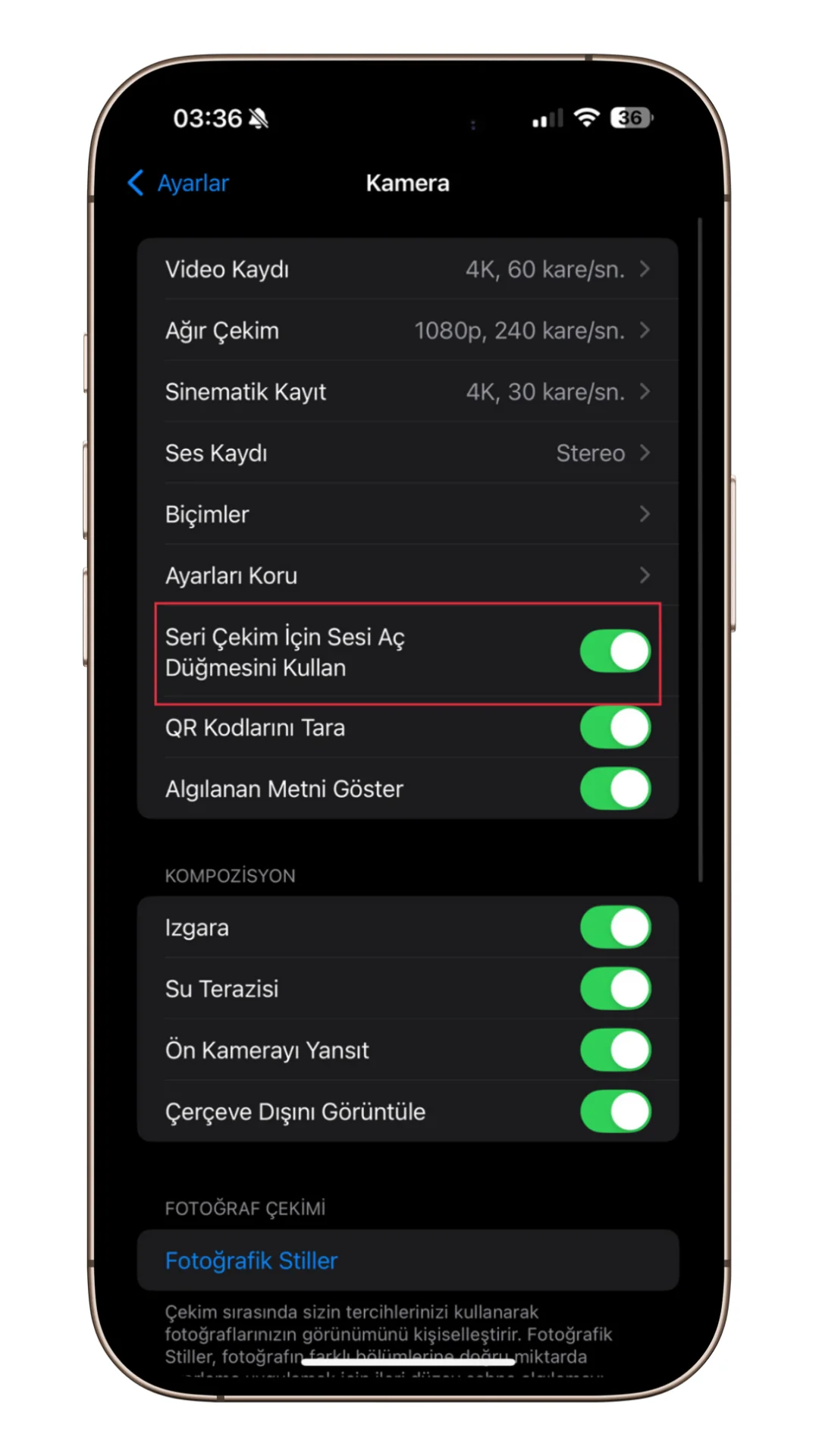 seri çekim