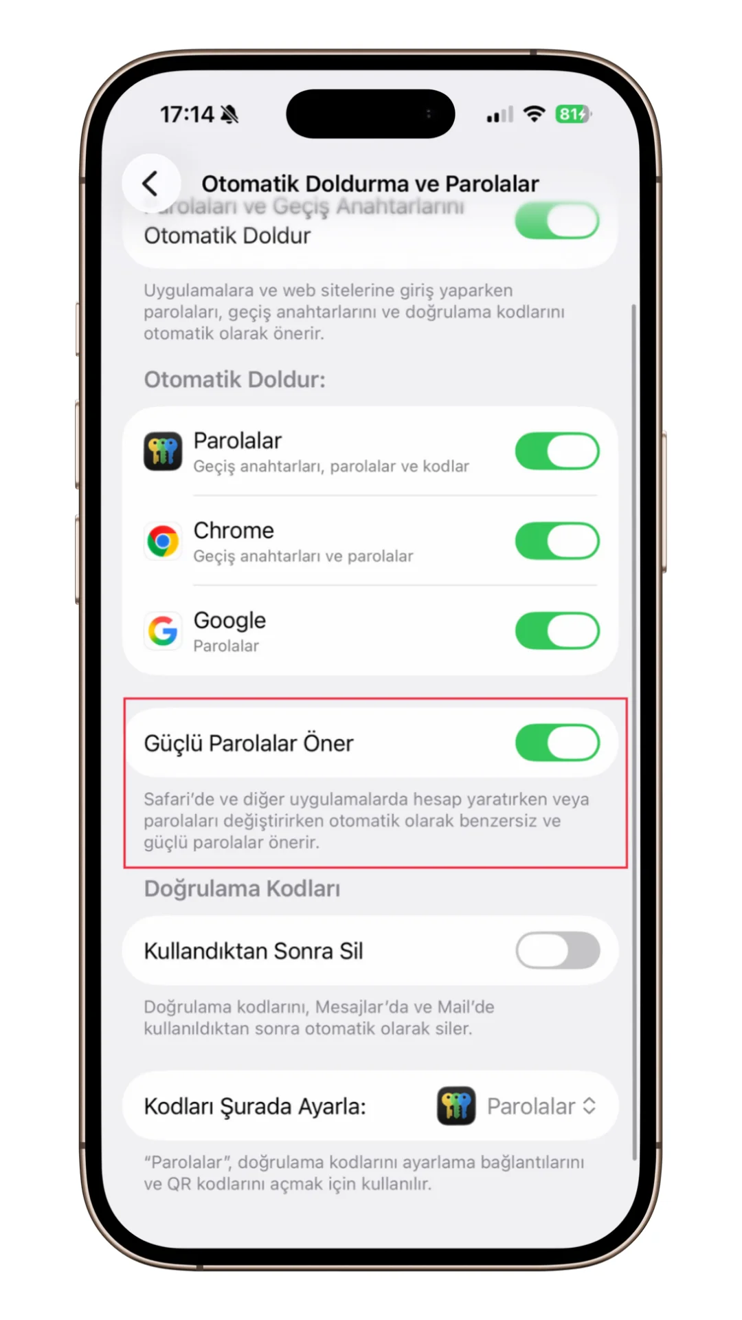 güçlü parola öner güçlü parola öner
