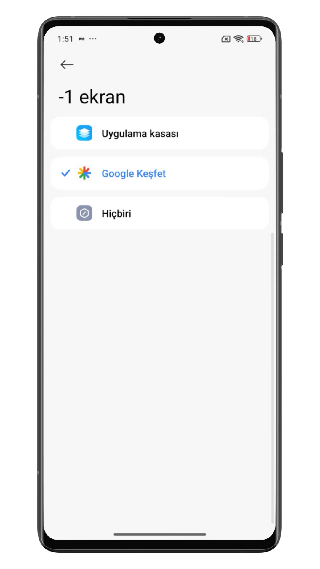 xiaomi eksi bir ekran