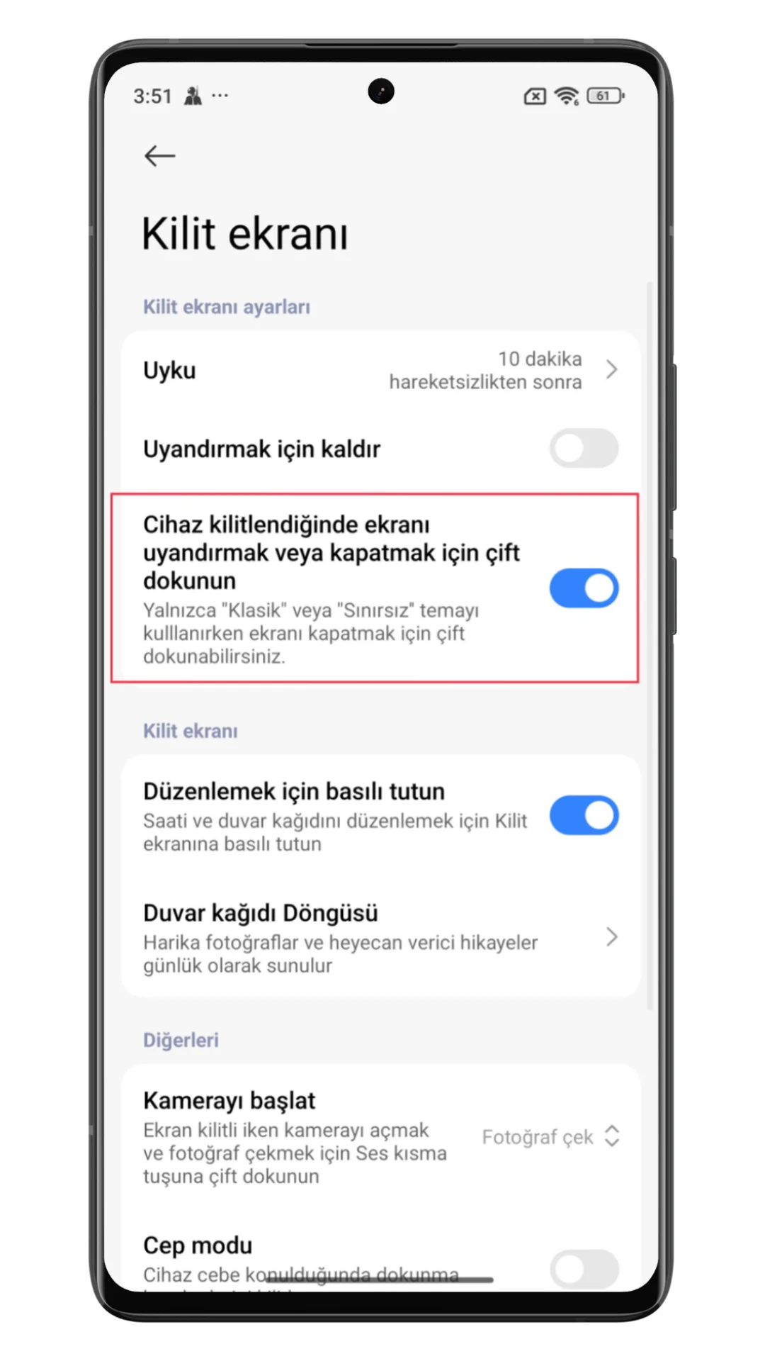 xiaomi ekrana çift tıklayarak açma xiaomi ekrana çift tıklayarak açma