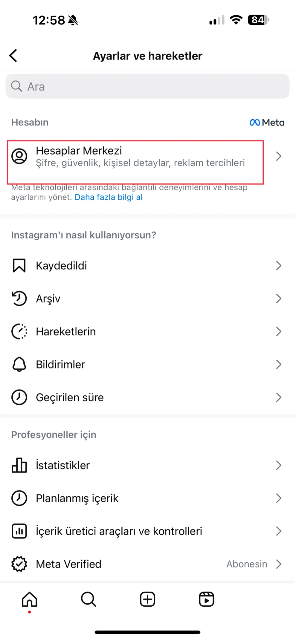 instagram arama geçmişi silme