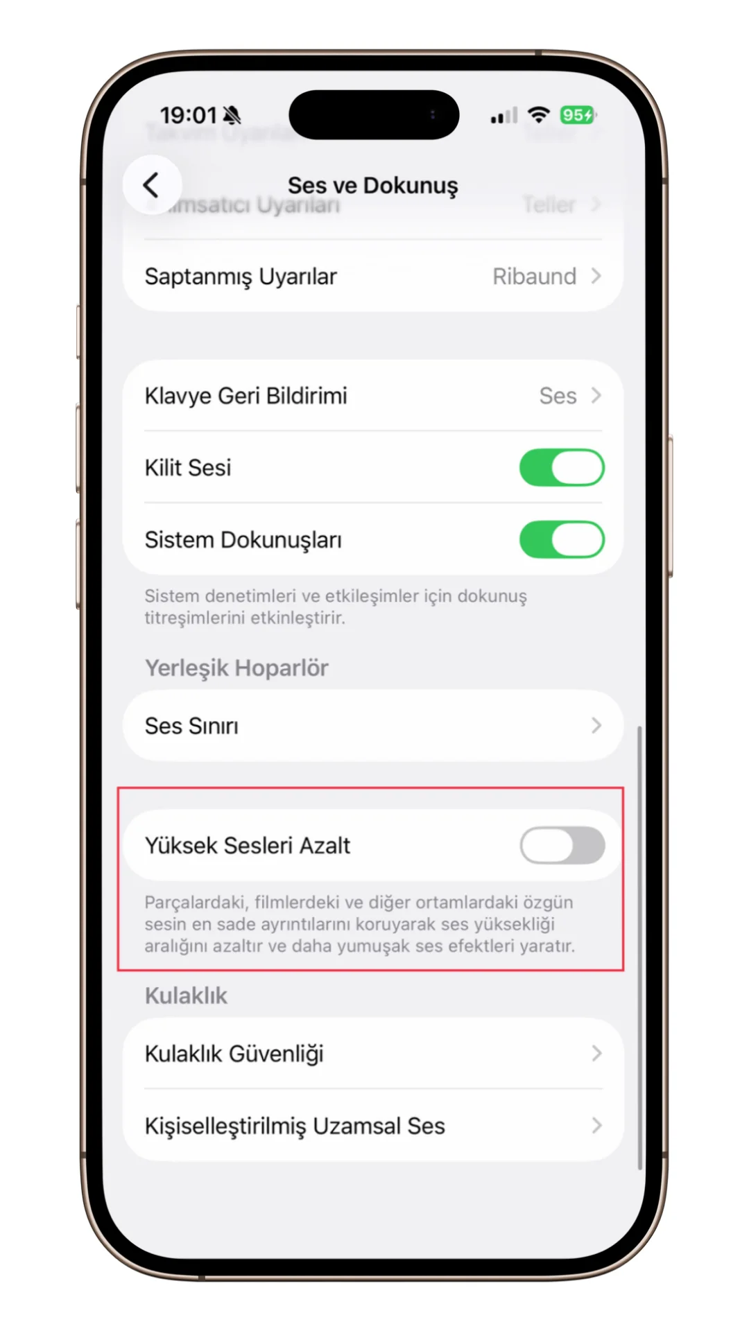 yüksek sesleri azalt yüksek sesleri azalt