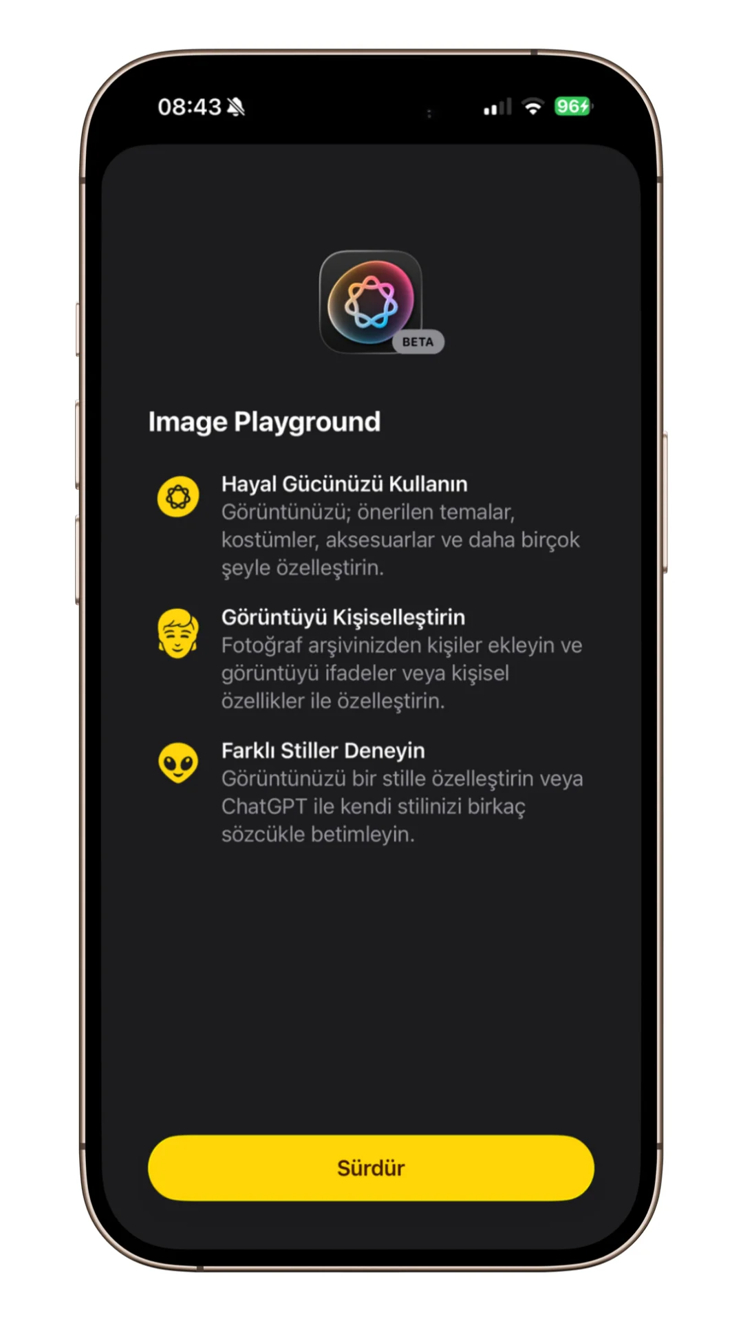 iphone yapay zeka görsel oluşturma