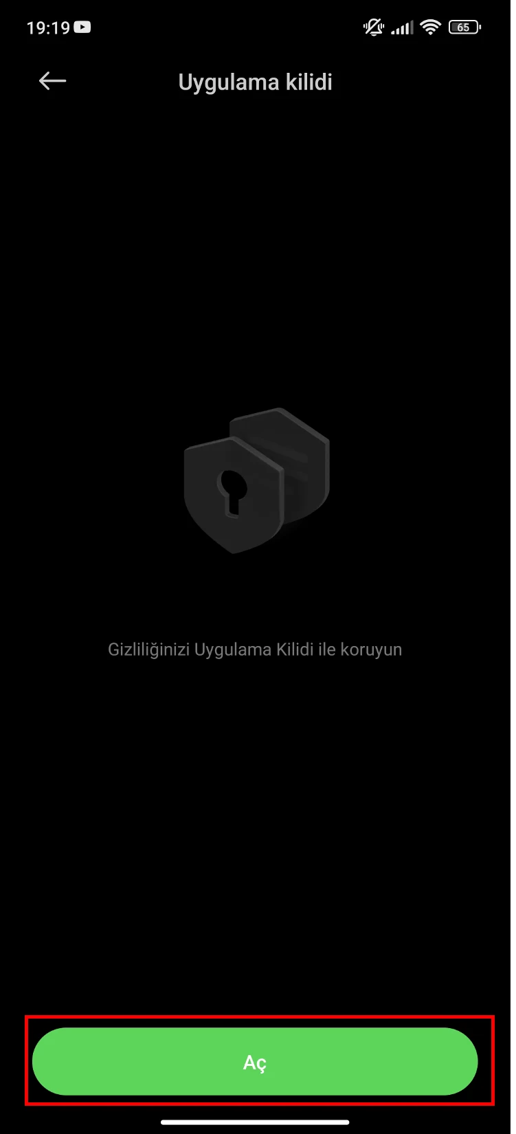 xiaomi uygulama şifreleme