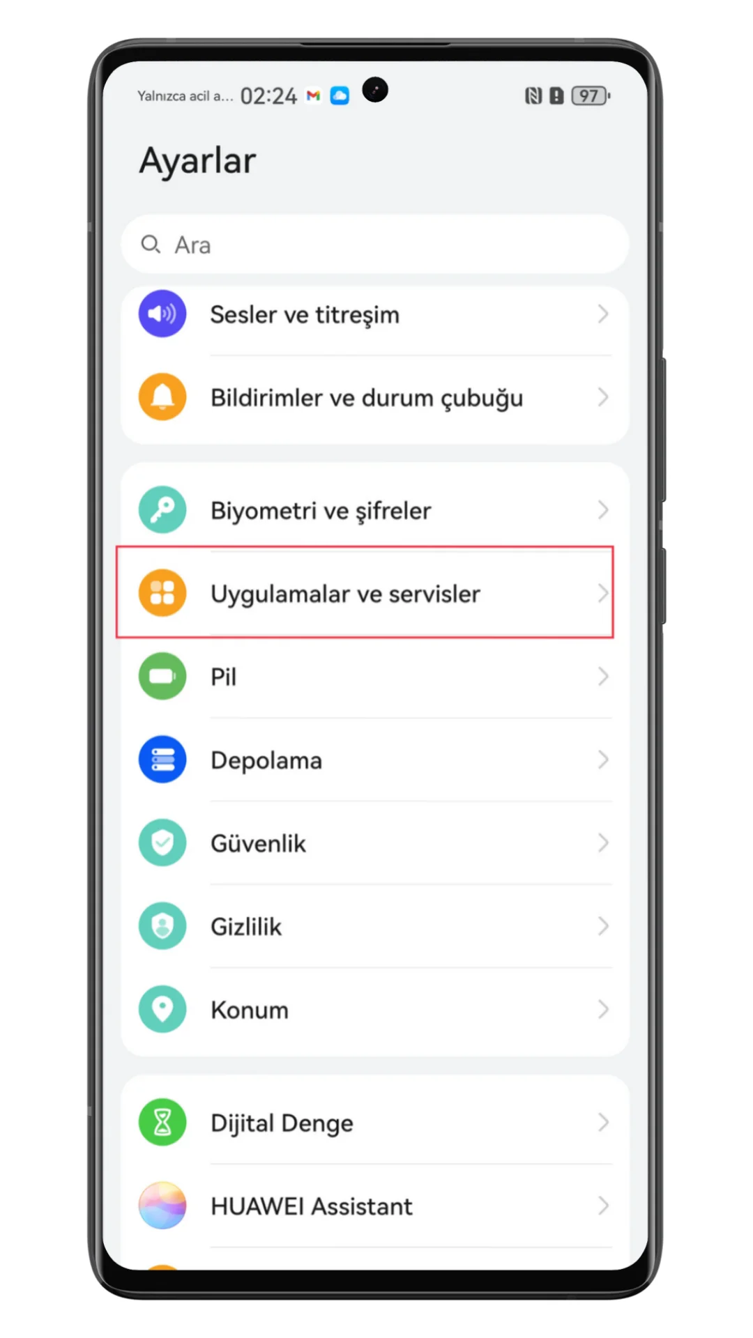 huawei otomatik başlatılan uygulamalar