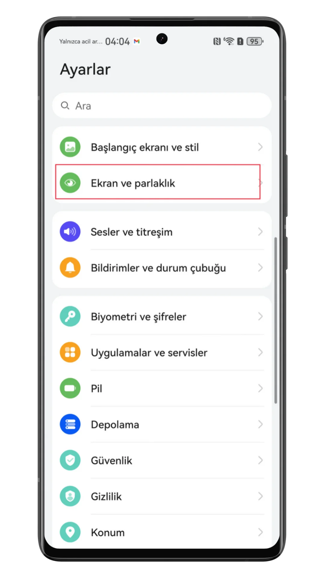 huawei aktif bekleme modu
