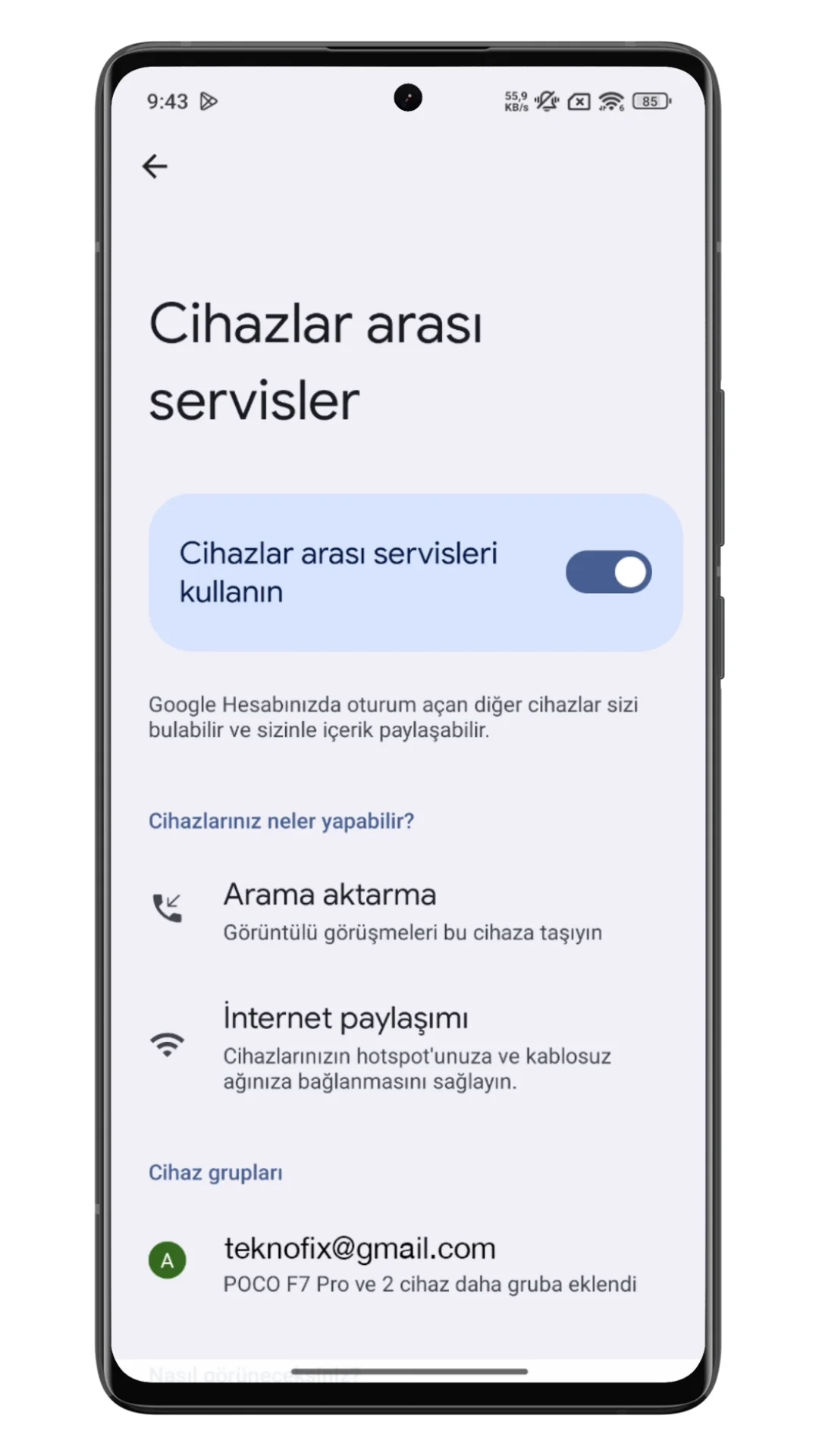 xiaomi arama aktarma