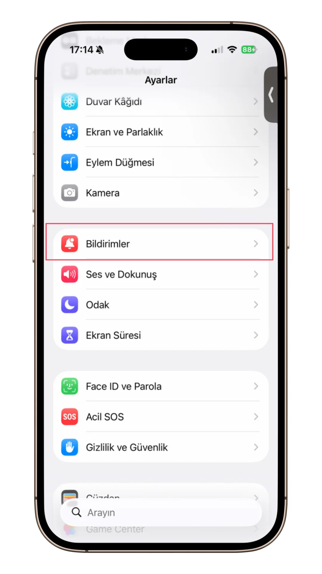 bildirim işareti kapatma