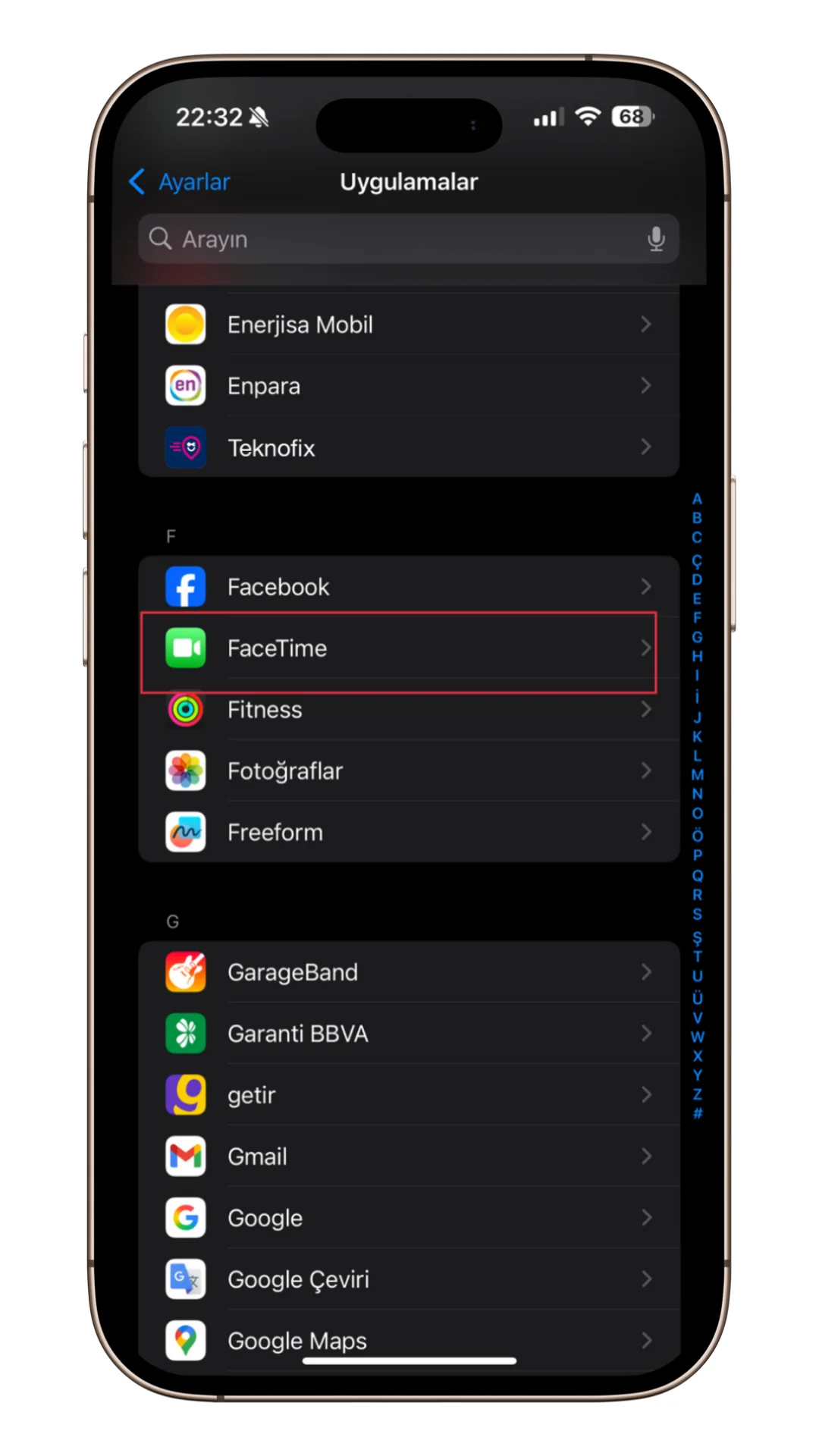 facetime bilinmeyen numaraları sessize alma