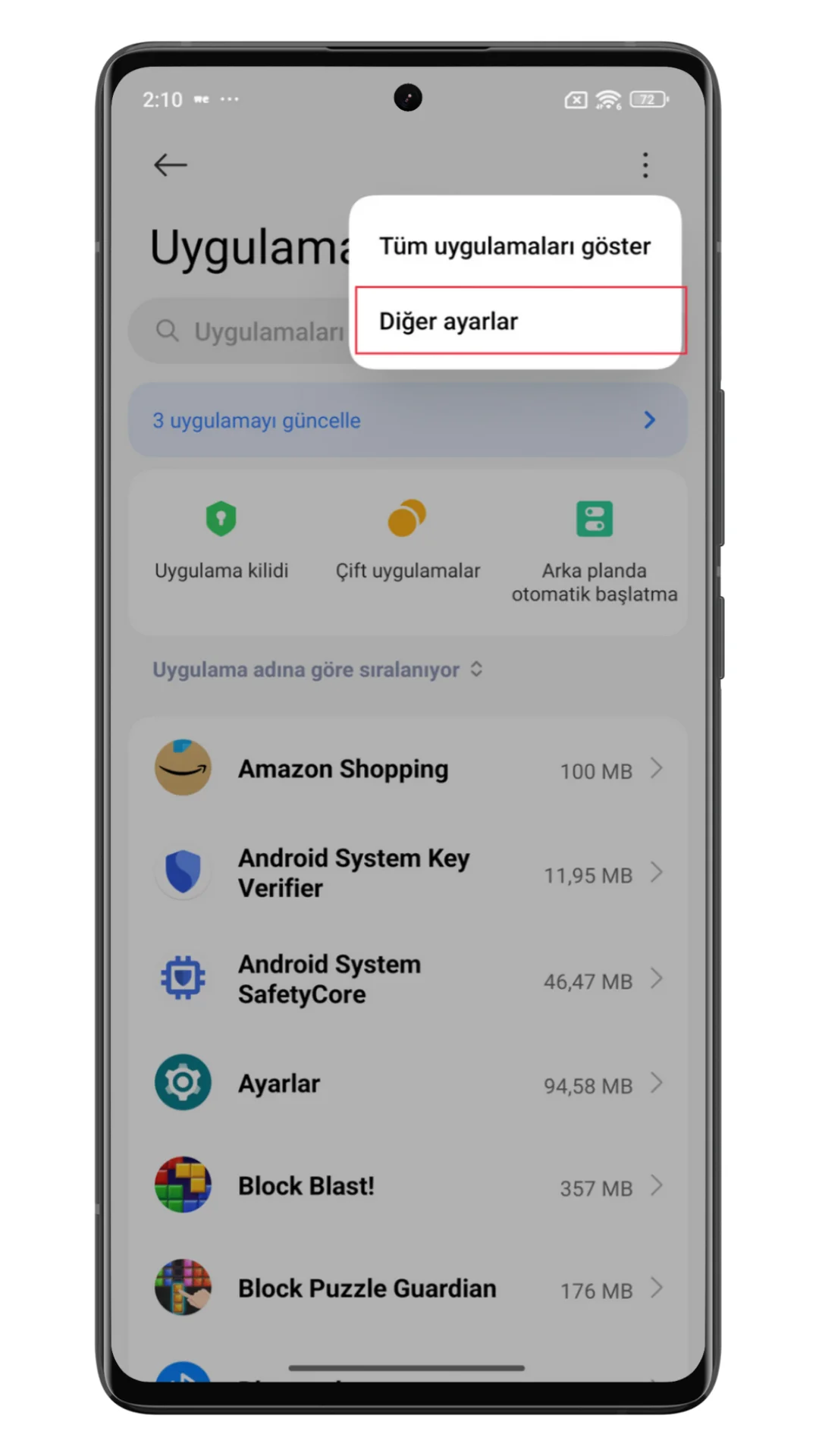 xiaomi varsayılan uygulamaları değiştirme