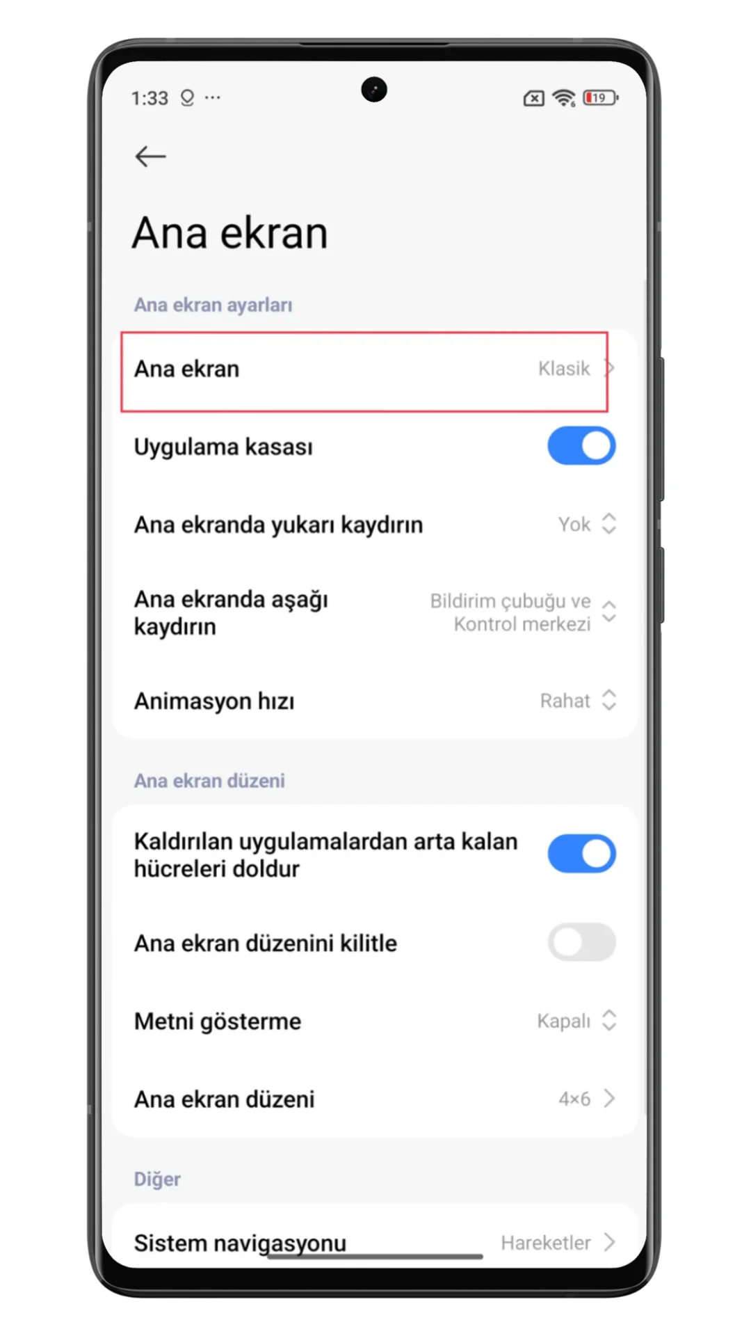 xiaomi ana ekran görünümü değiştirme xiaomi ana ekran görünümü değiştirme
