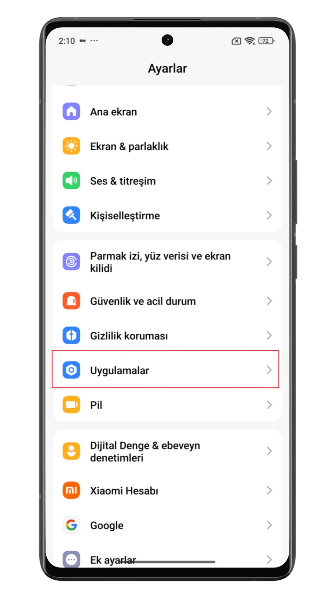 xiaomi varsayılan uygulamaları değiştirme