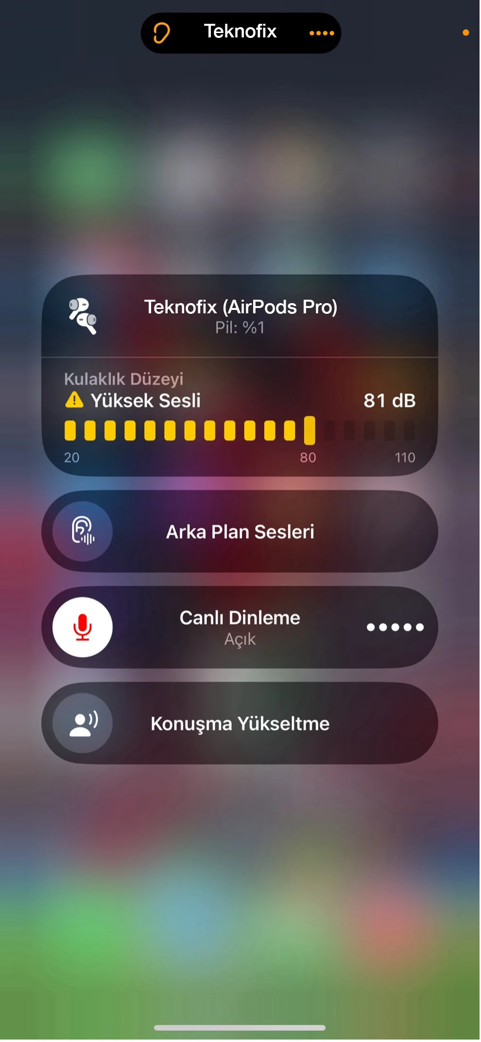 airpods canlı dinleme