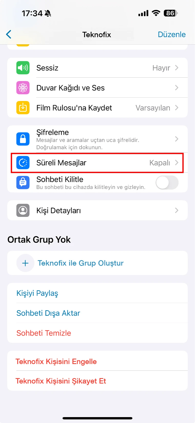 whatsapp süreli mesaj