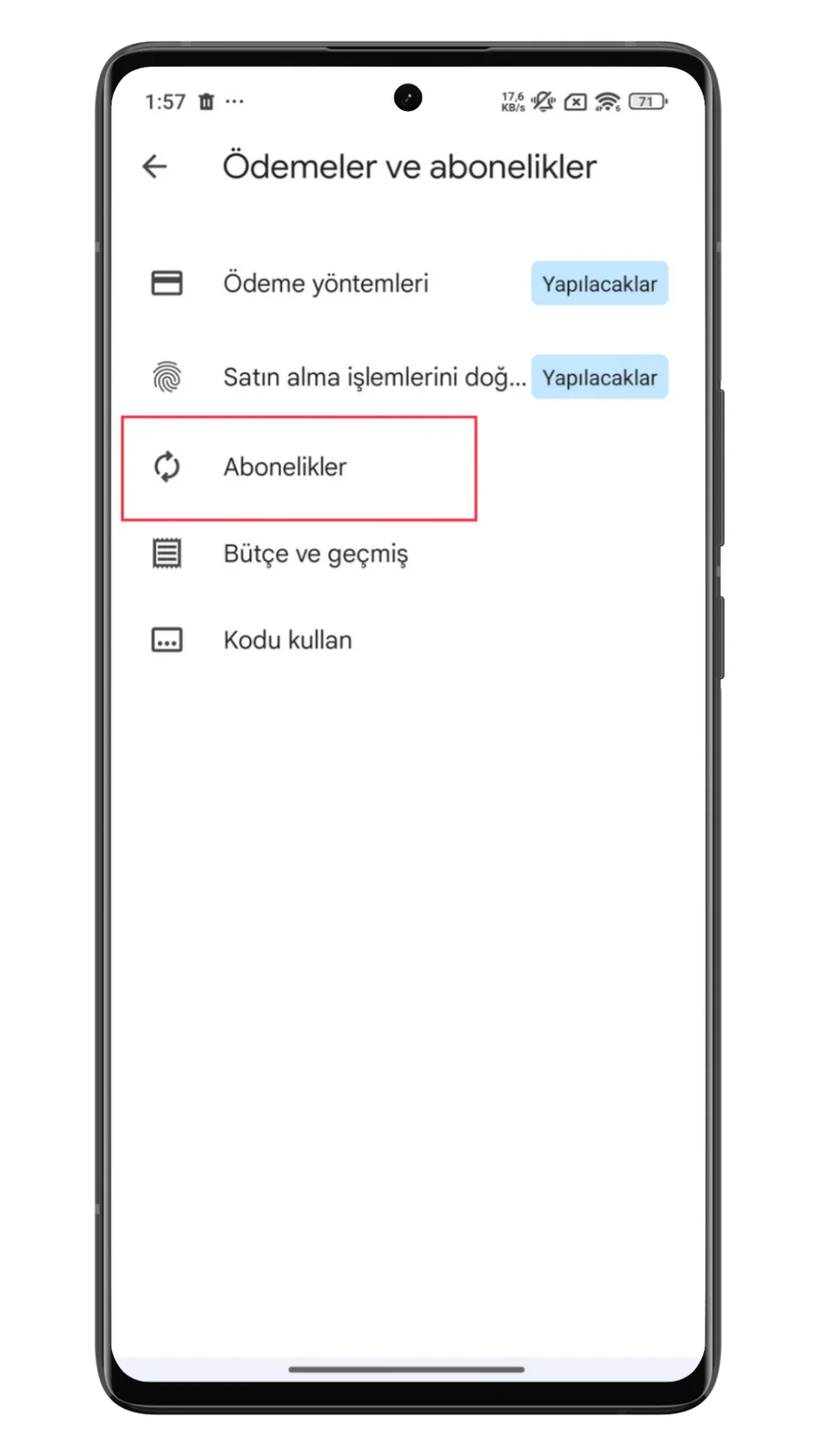 google play store abonelikler