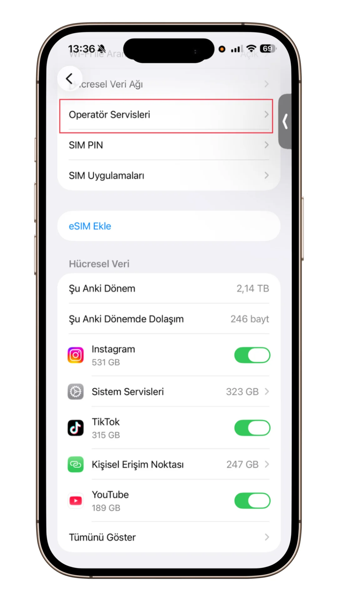 operatör servisleri
