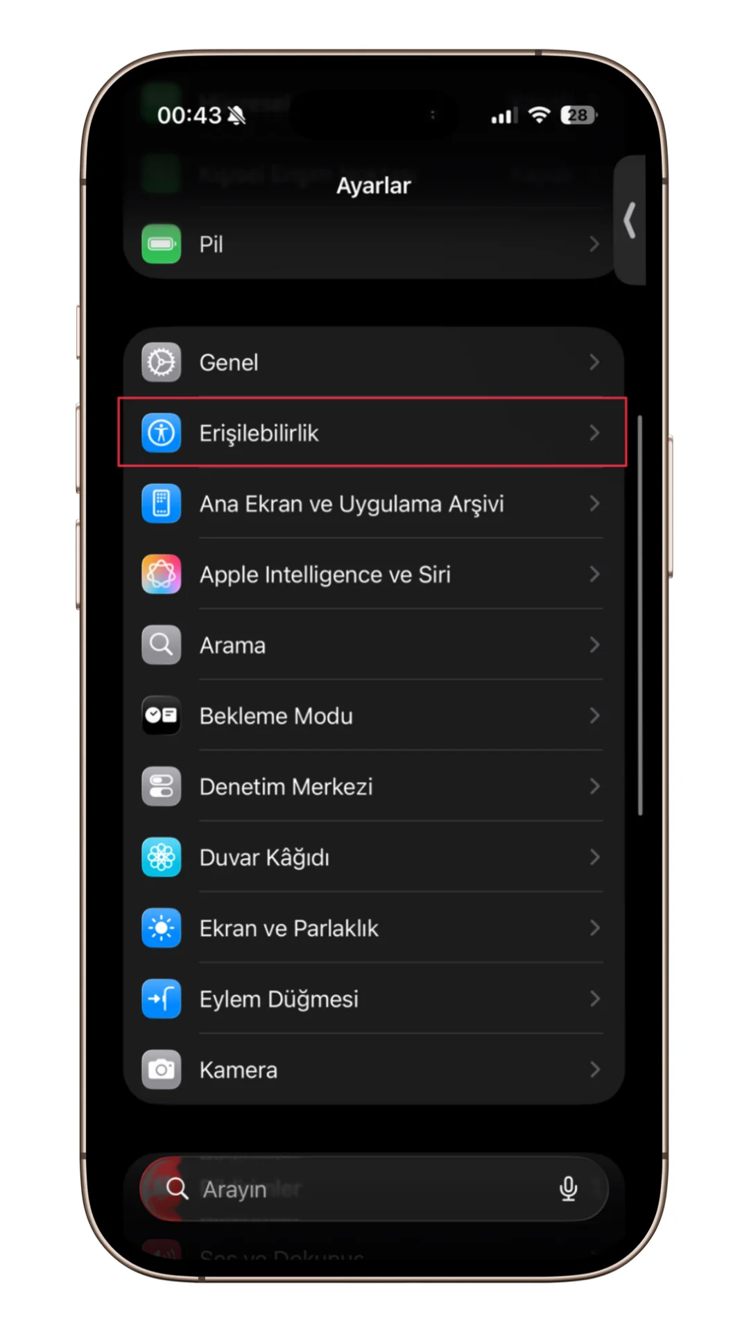 ekran titreşimi düzgünleştirme