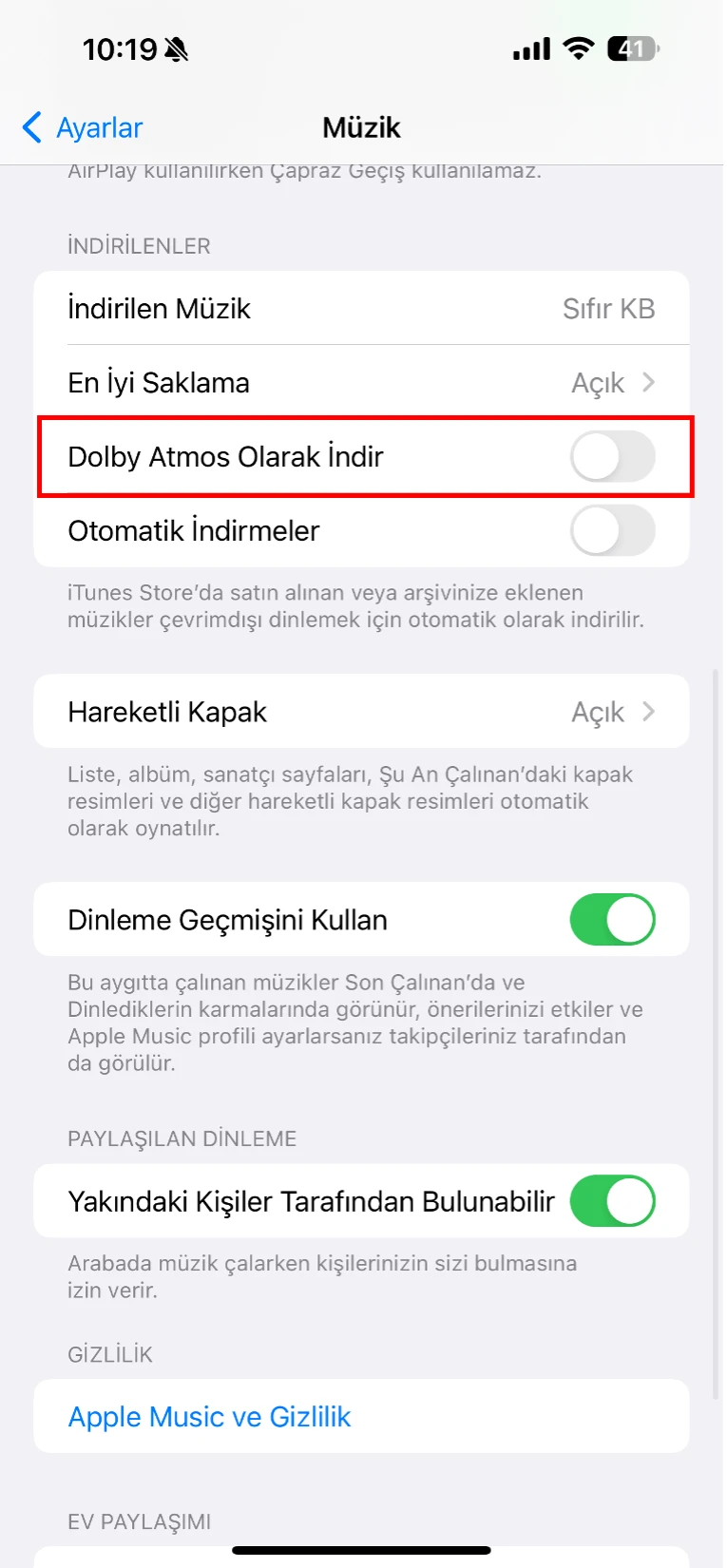 iphone yüksek kaliteli müzik