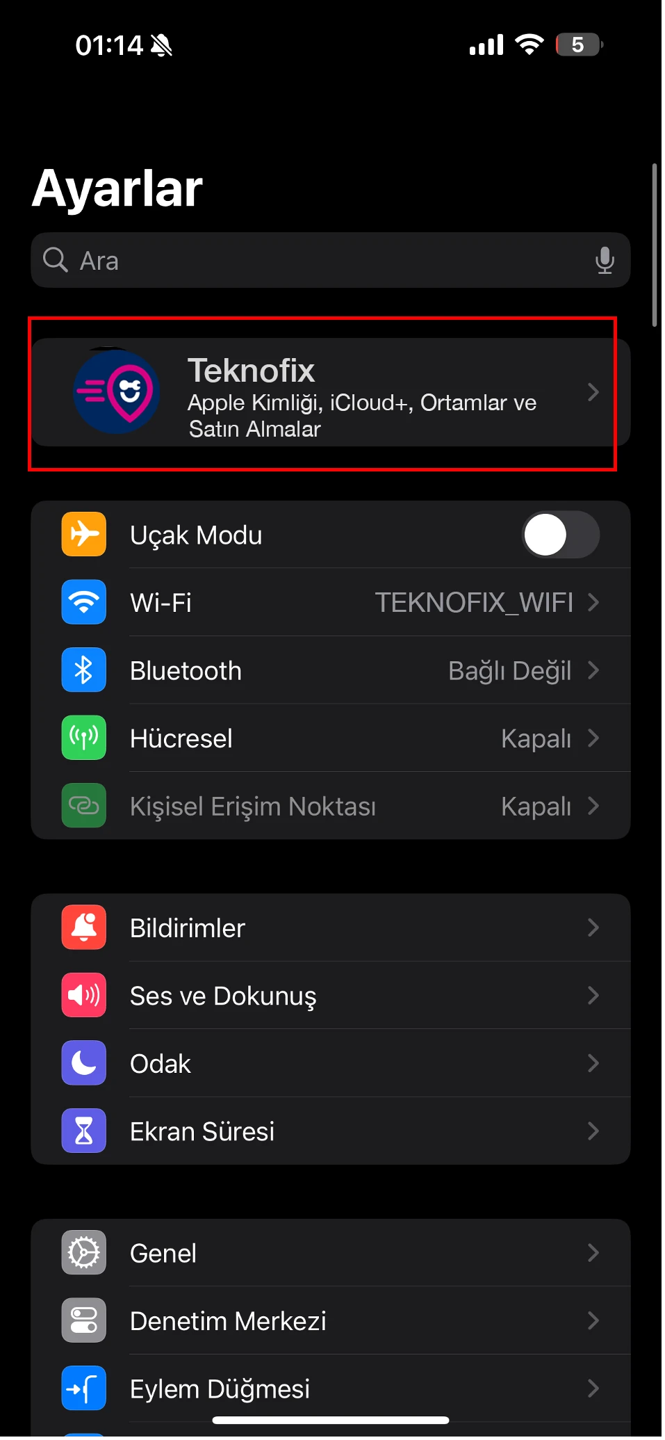 kapalı kalacak telefon