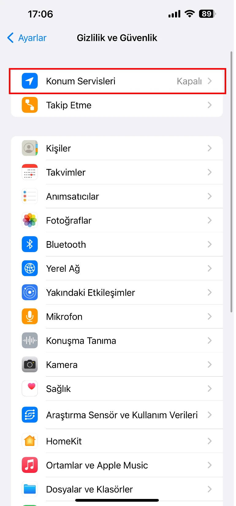 iphone ekran kararması