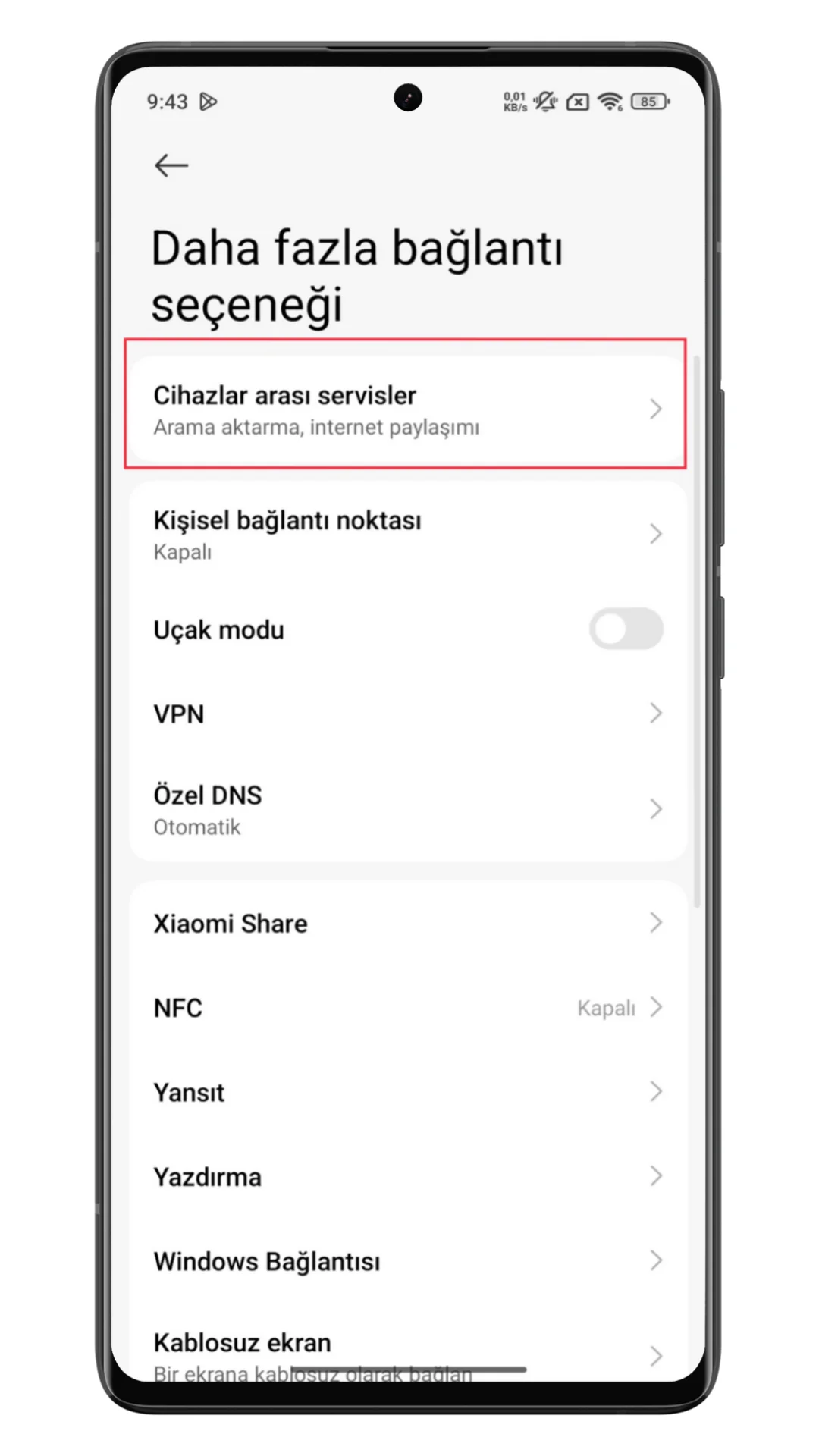 xiaomi arama aktarma