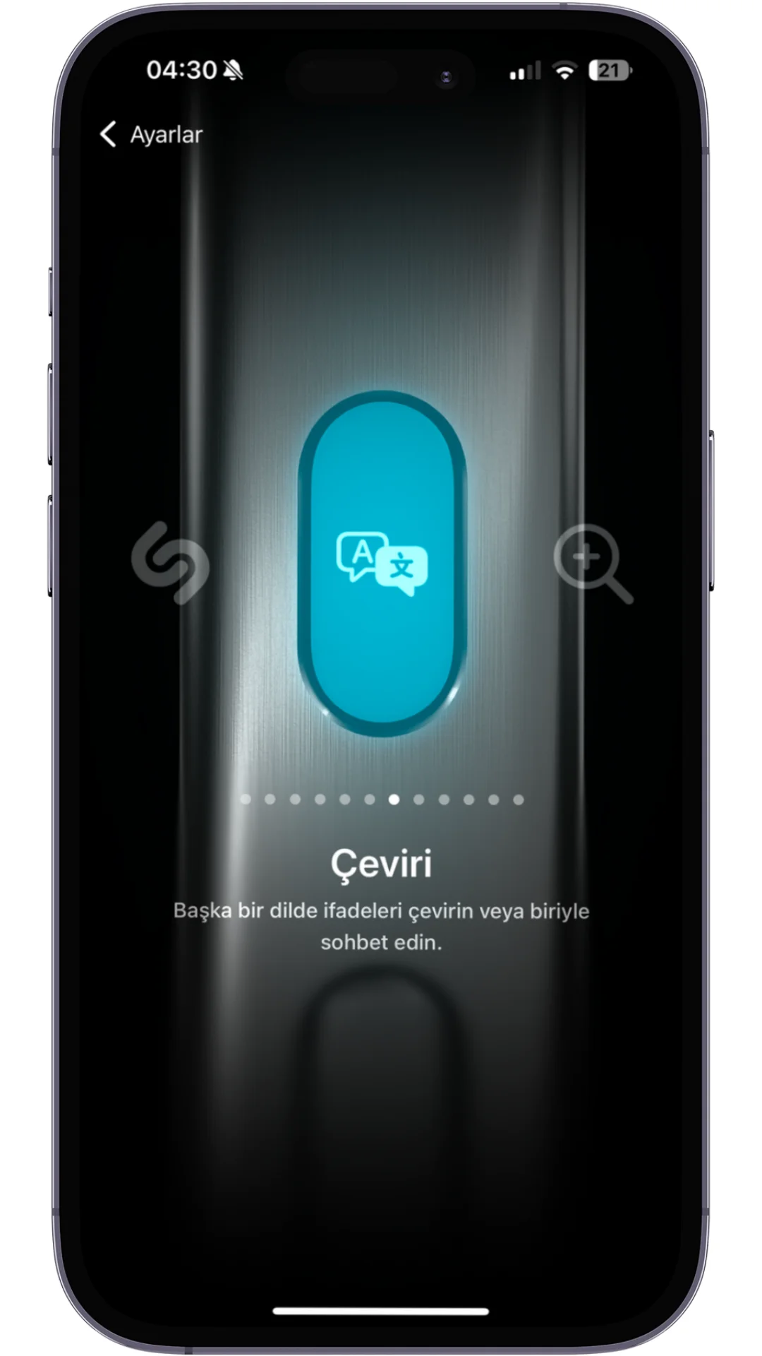 iphone dil çeviri