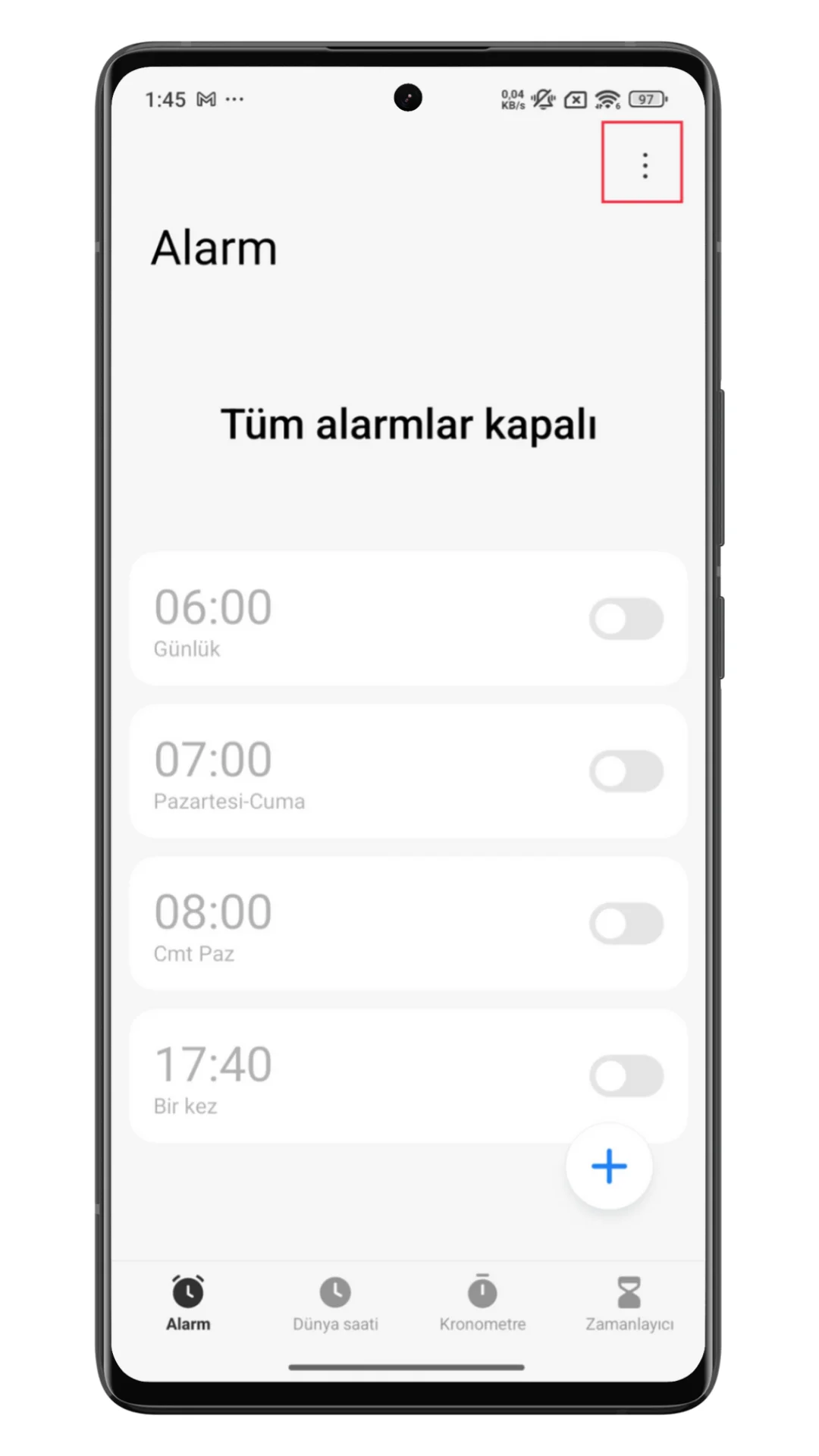otomatik alarm susturma