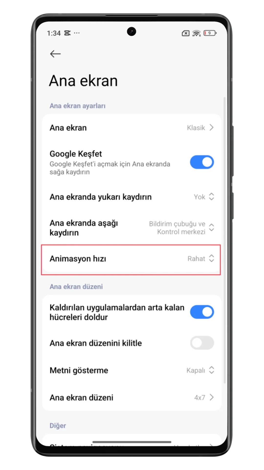 xiaomi animasyon hızı