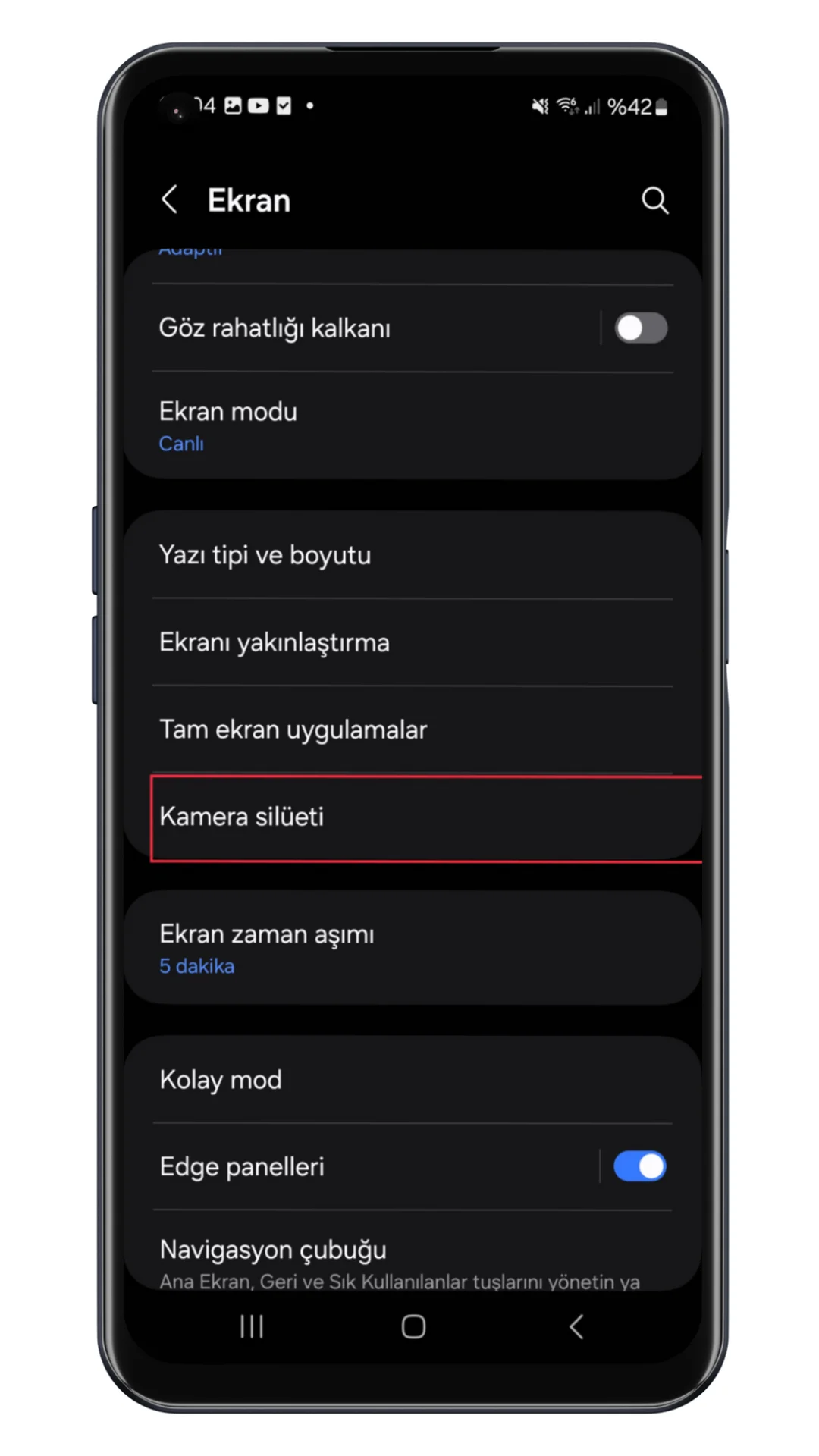 samsung kamera silüeti