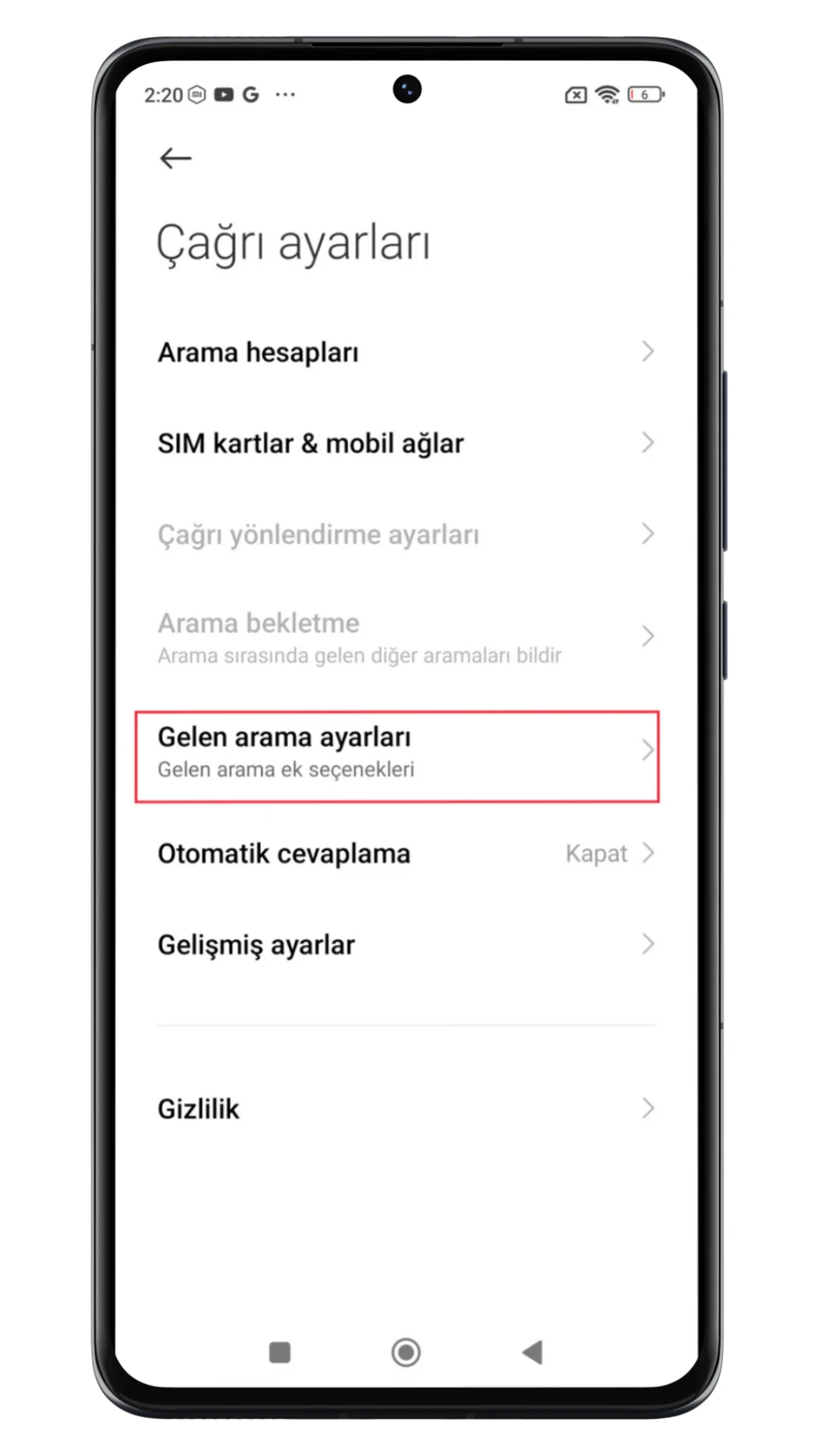 xiaomi çağrı gelince flaş bildirim