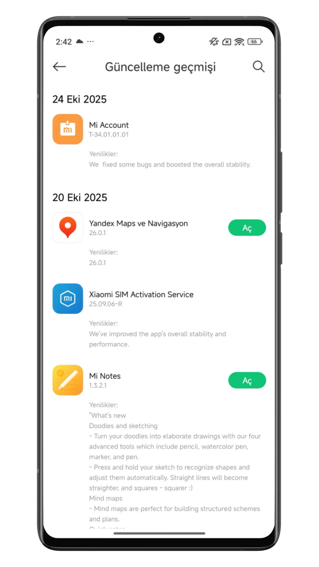 xiaomi güncelleme geçmişi xiaomi güncelleme geçmişi