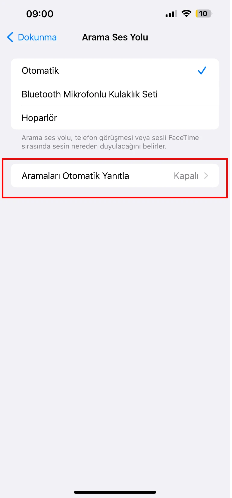 otomatik çağrı yanıtlama