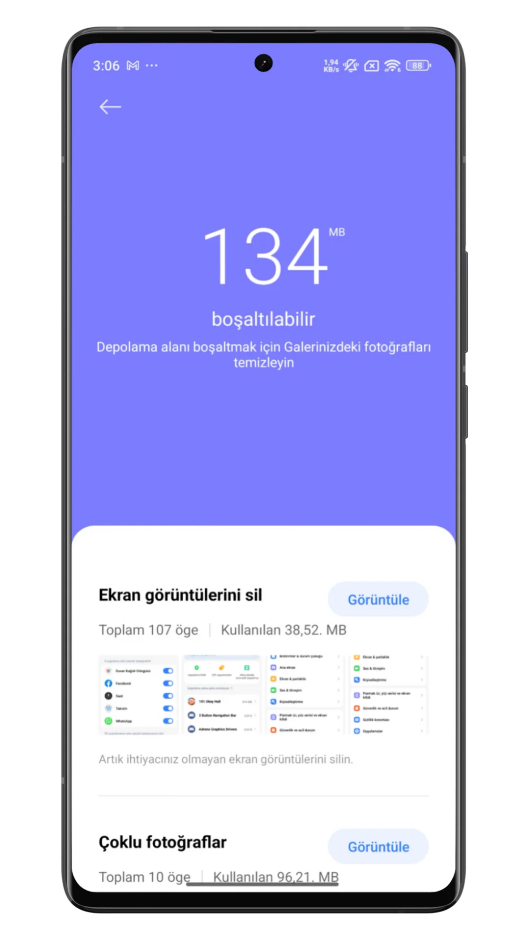 xiaomi galeri temizleme