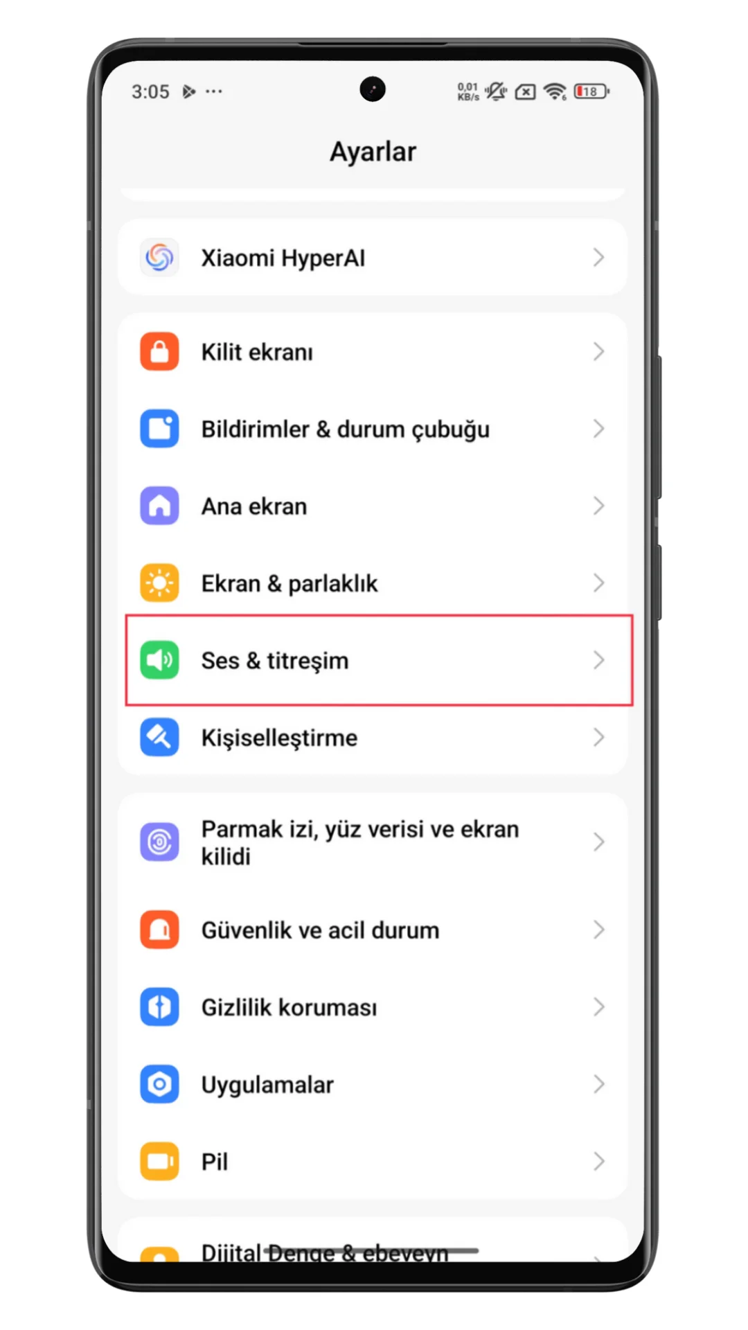 xiaomi rahatsız etme modunda arama bildirimleri