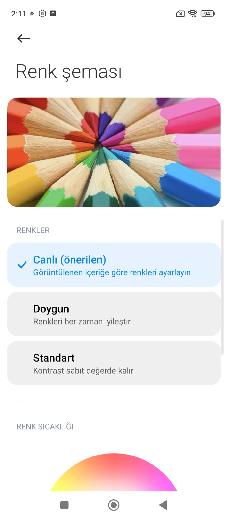 xiaomi ekran kalitesi arttırma