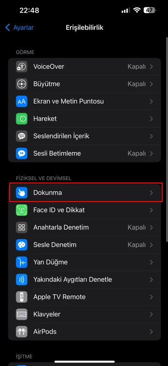 iPhone'unuzun Arkasına Dokunarak Bildirimleri Açma