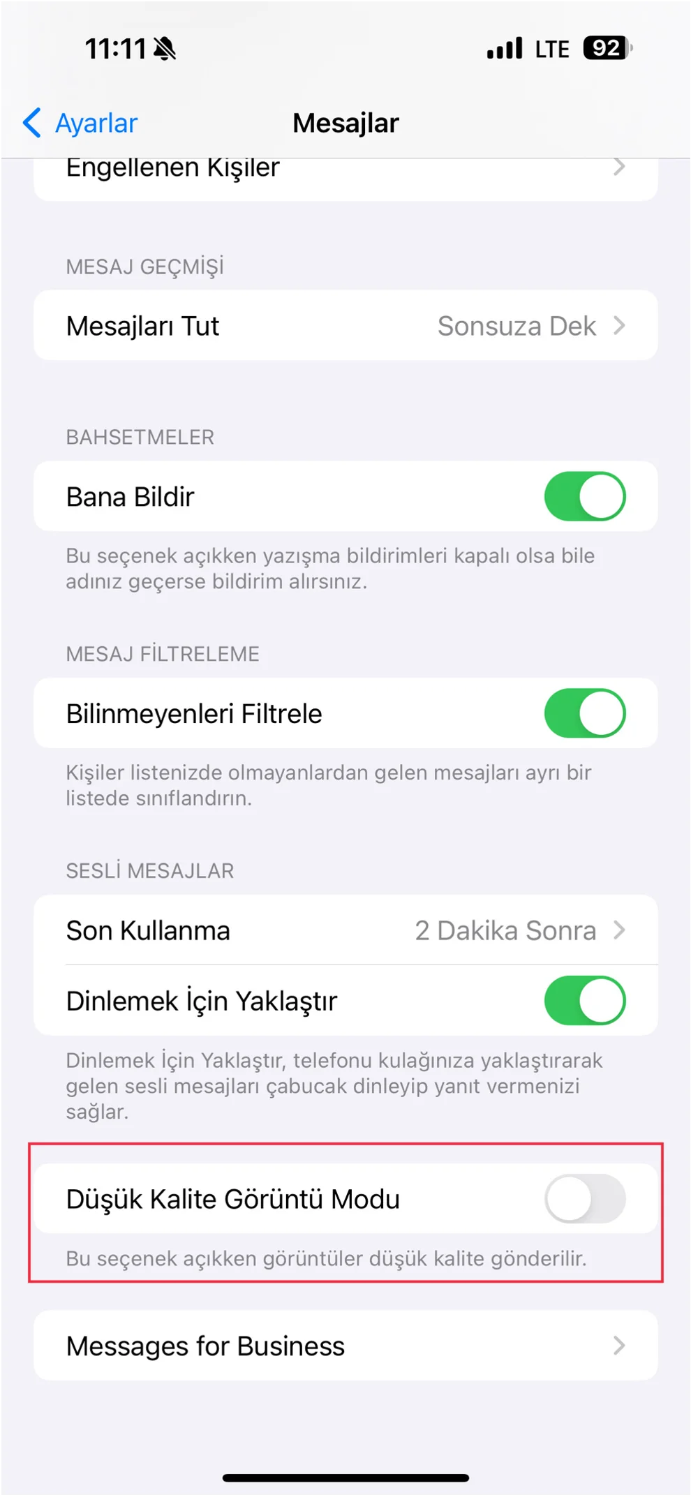 imessage tam kalite fotoğraf video gönderme