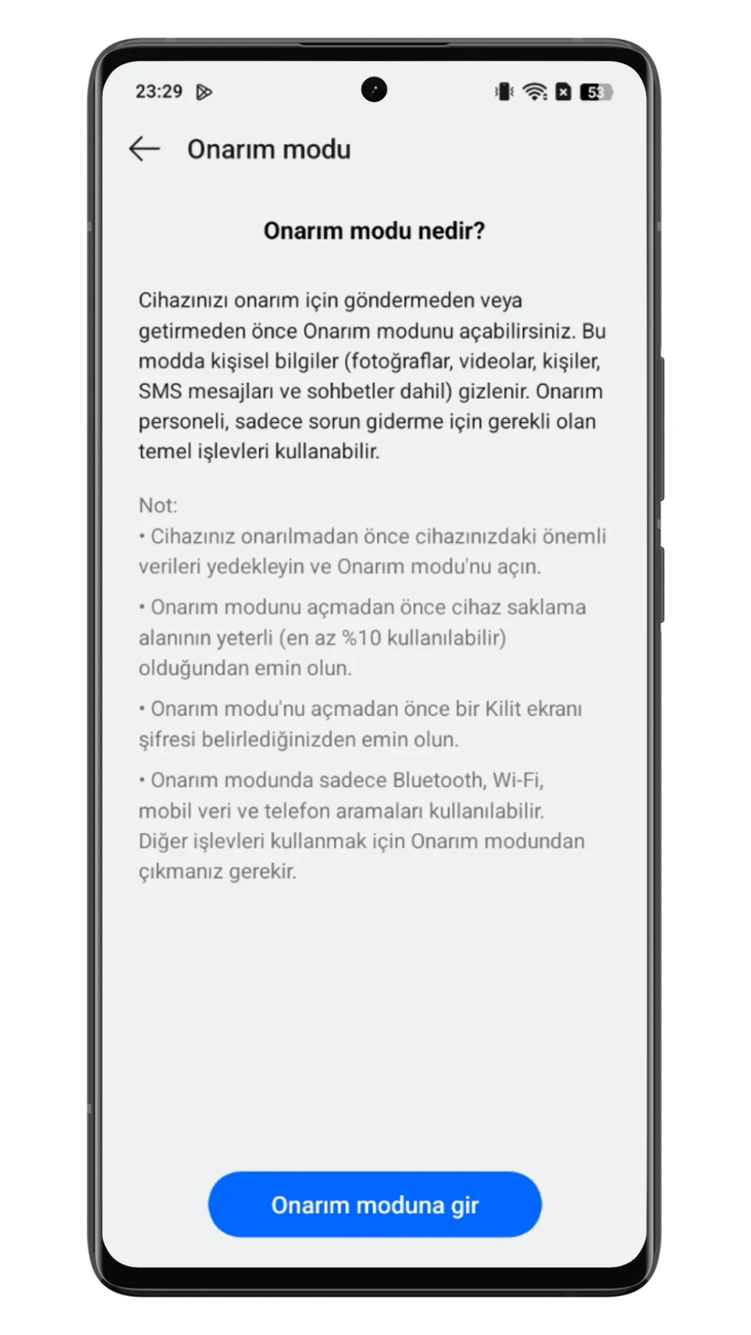 oppo onarım modu