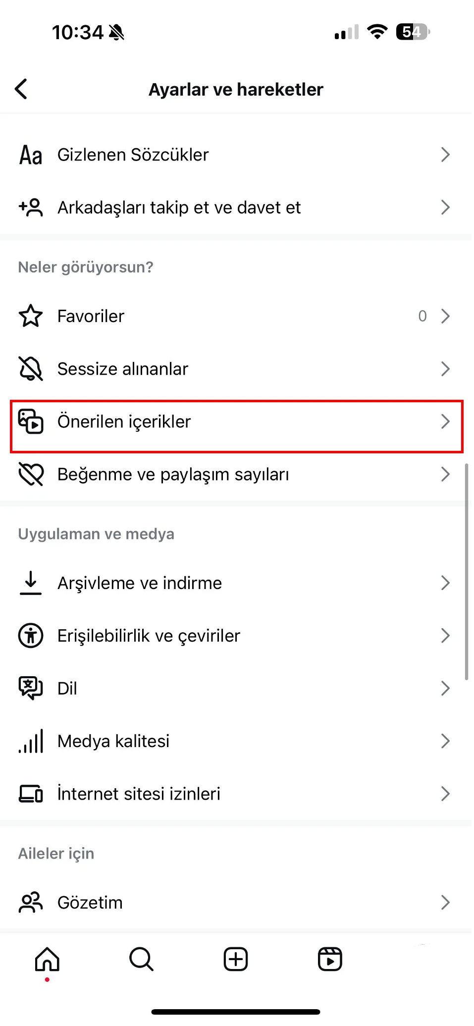 instagram keşfet sıfırlama