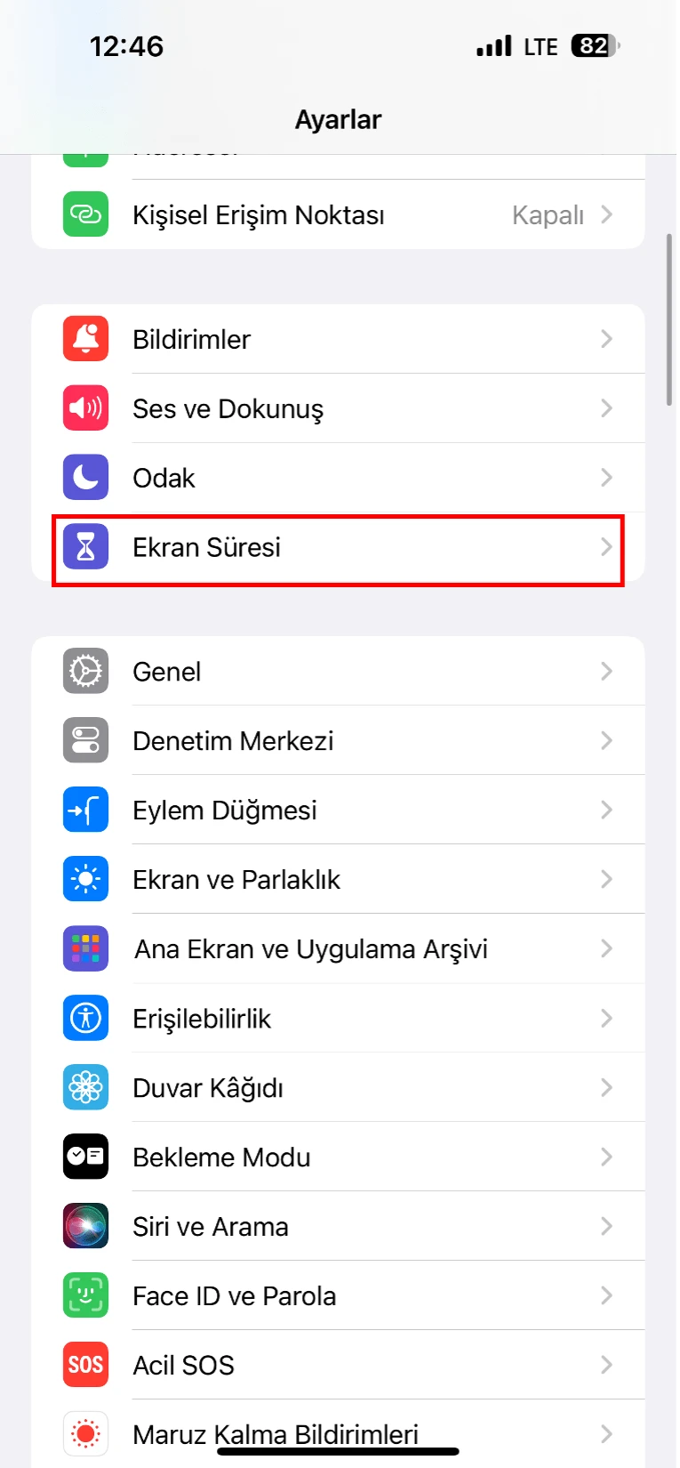 ekran mesafesi