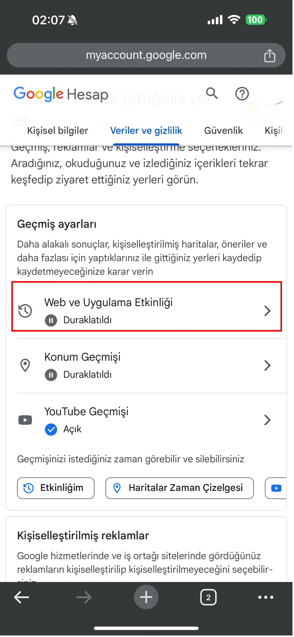 telefonun seni dinlemesini engelle