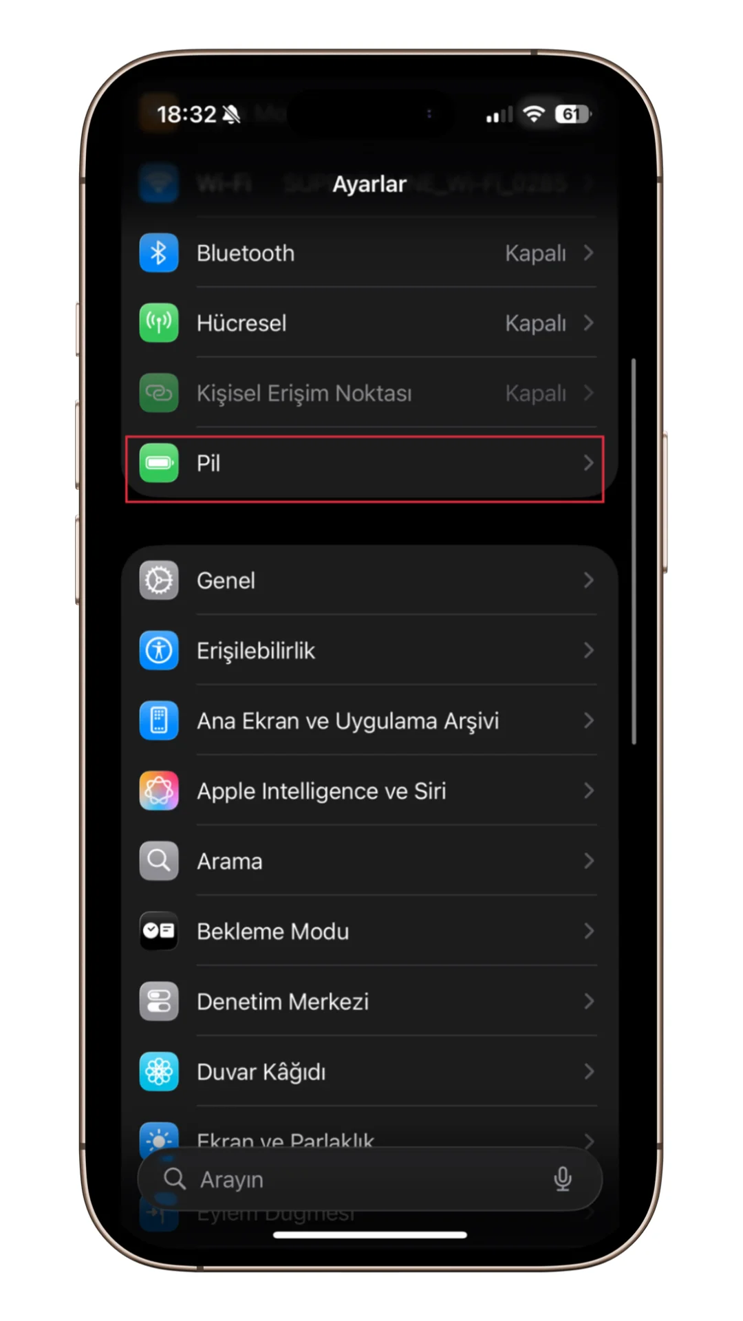 iphone uyarlanabilir güç bildirimi