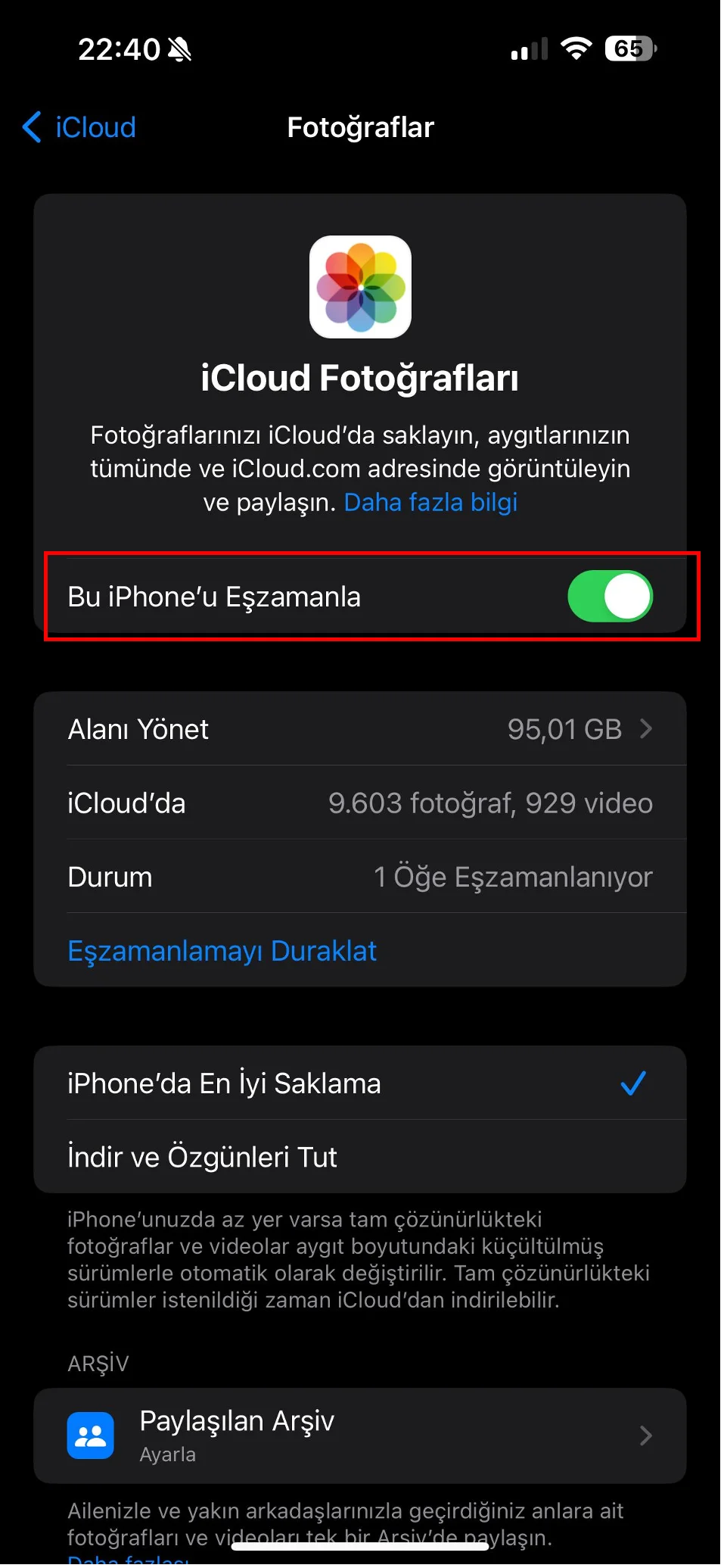 icloud fotoğraf yedekleme sorunu çözüm