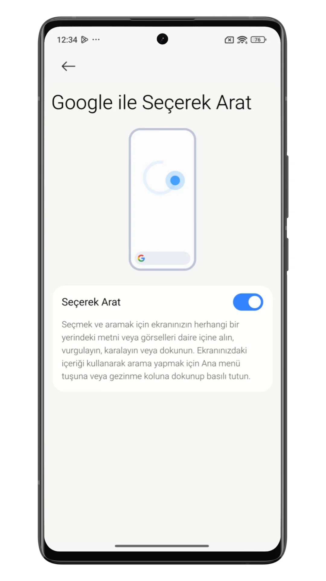 seçerek arat