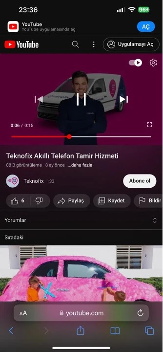 ekran kapalı iken youtube video izleme